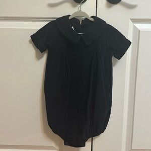 The Name Dropper Boys 24M Navy Blue Corduroy Bubble Romper